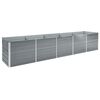 vidaXL Ζαρντινιέρα Υπερυψωμένη Γκρι 400x80x77 εκ. Γαλβαν. Χάλυβας