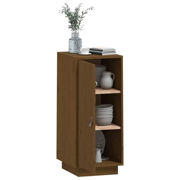 vidaXL Μπουφές Καφέ Μελί 34x40x75 εκ. από Μασίφ Ξύλο Πεύκου