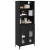 vidaXL Highboard &Mu;&alpha;ύ&rho;&eta; &Omicron;&xi;&upsilon;ά 69,5 x 34 x 180 &epsilon;&kappa;. &Epsilon;&pi;&epsilon;&xi;&epsilon;&rho;&gamma;&alpha;&sigma;&mu;έ&nu;&omicron; &xi;ύ&lambda;&omicron;