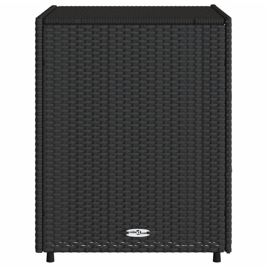 vidaXL Ντουλάπι Αποθήκευσης Κήπου Μαύρο 55x59x69 εκ. Συνθετικό Ρατάν