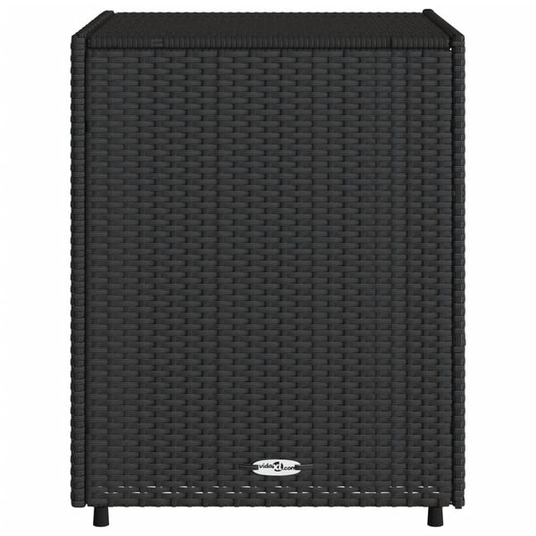 vidaXL Ντουλάπι Αποθήκευσης Κήπου Μαύρο 55x59x69 εκ. Συνθετικό Ρατάν