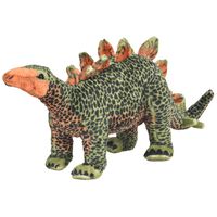 vidaXL Δεινόσαυρος Στεγόσαυρος Όρθιος Πράσινο/Πορτοκαλί XXL Λούτρινος