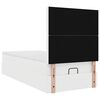 vidaXL Οθωμανικό κρεβάτι με στρώμα & LEDs Λευκό 100x200cm Faux Leather