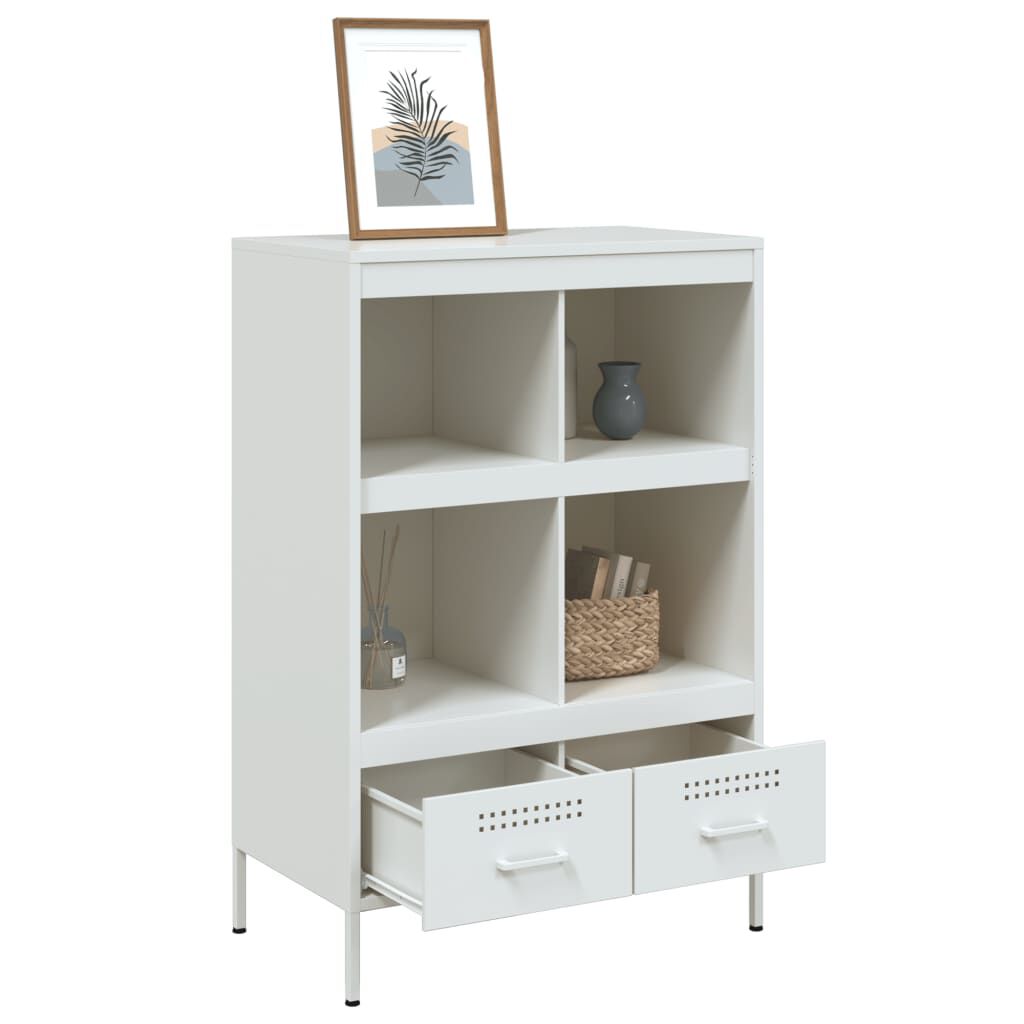 vidaXL Ντουλάπι Λευκό 68x39x101,5 εκ. από Χάλυβα