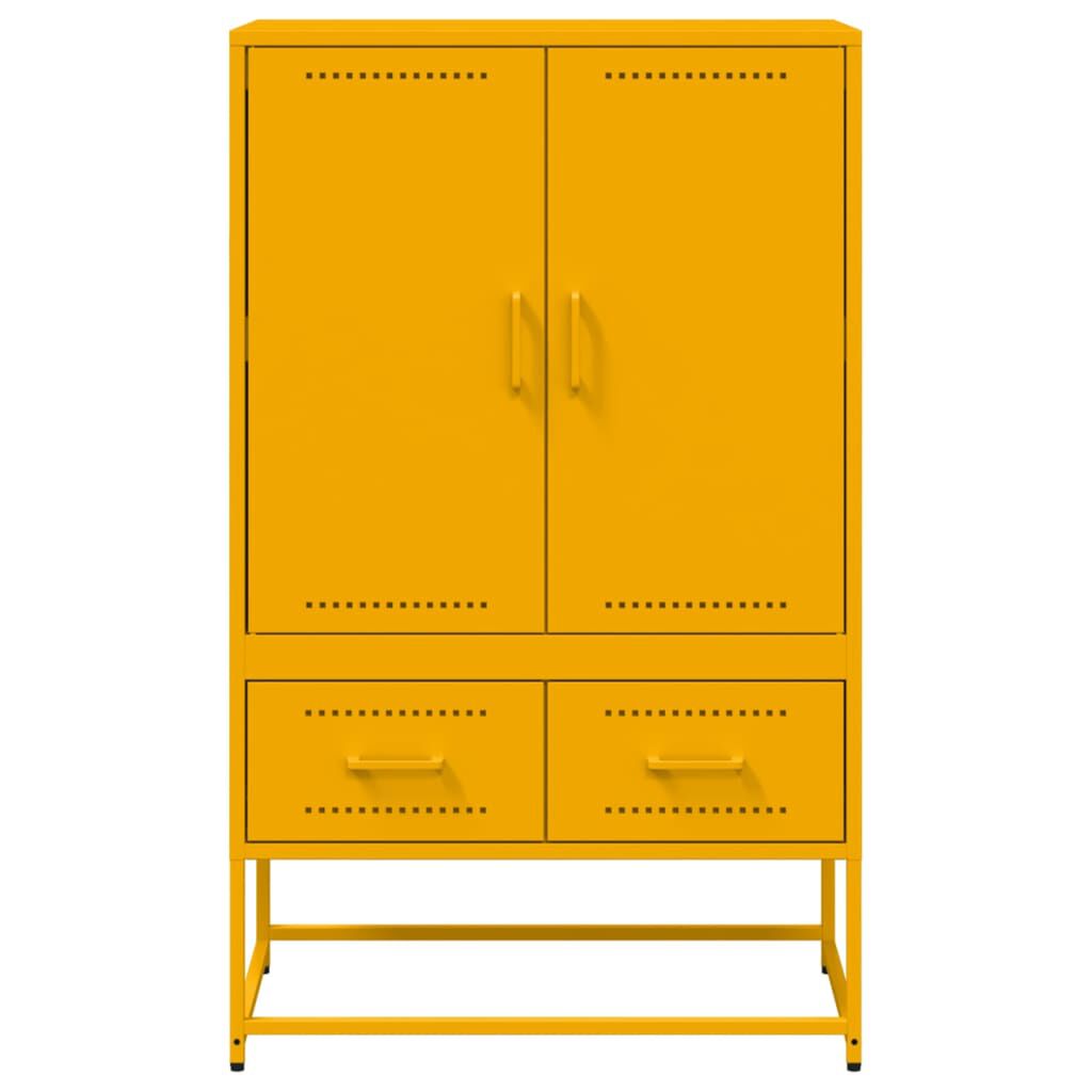 vidaXL Ντουλάπι Μουσταρδί 68x39x111,5 εκ. από Ατσάλι
