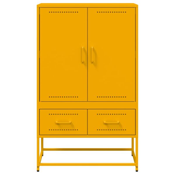 vidaXL Ντουλάπι Μουσταρδί 68x39x111,5 εκ. από Ατσάλι