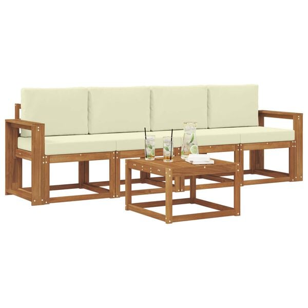 vidaXL &Sigma;&epsilon;&iota;&rho;ά &Kappa;&alpha;&nu;&alpha;&pi;έ &Epsilon;&xi;&omega;&tau;&epsilon;&rho;&iota;&kappa;&omicron;ύ &mu;&epsilon; &mu;&alpha;&xi;&iota;&lambda;ά&rho;&iota; 5 pcs &Phi;&upsilon;&sigma;&iota;&kappa;ό &kappa;&alpha;&iota; &Kappa;&rho;έ&mu;&alpha;