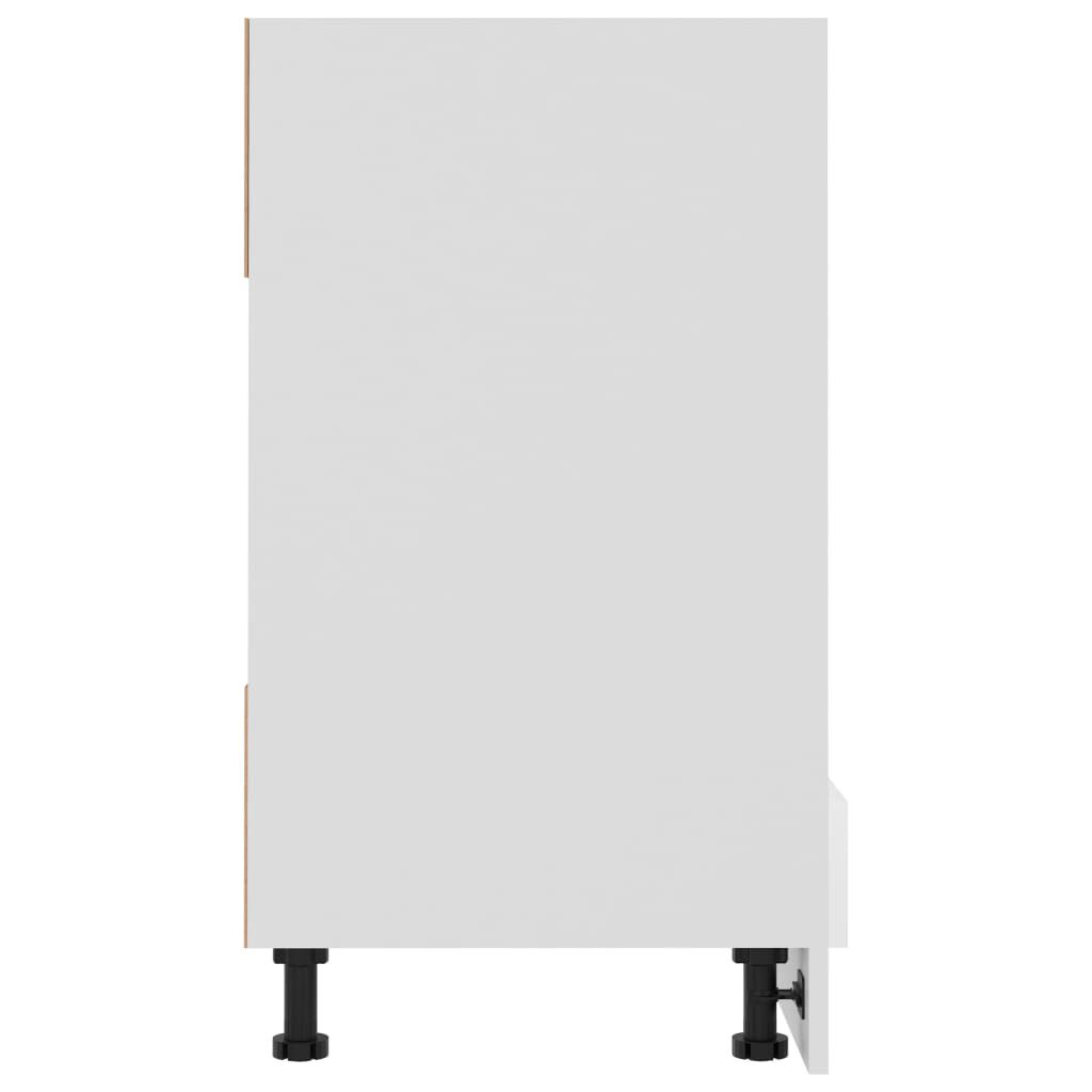vidaXL Ντουλάπι για Φούρνο Lyon Γυαλιστερό Λευκό 60x46x81,5εκ.