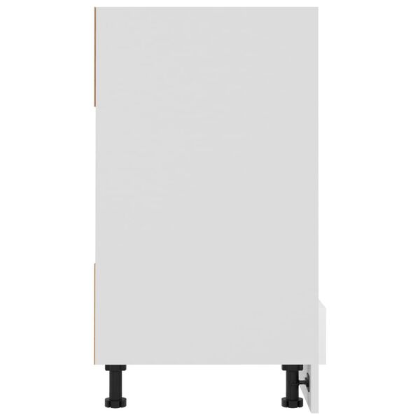 vidaXL Ντουλάπι για Φούρνο Lyon Γυαλιστερό Λευκό 60x46x81,5εκ.