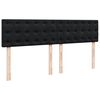 vidaXL Κρεβάτι Boxspring με Στρώμα Μαύρο 180x200 εκ. Βελούδινο