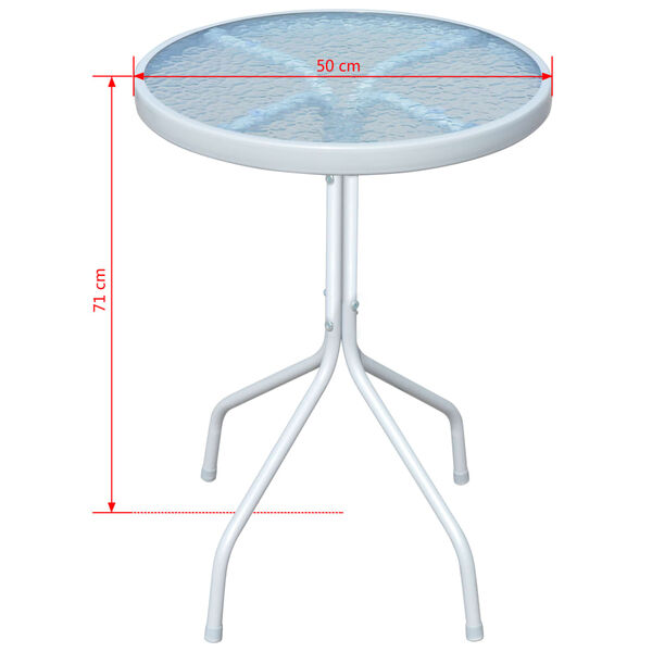 vidaXL Τραπέζι Bistro Γκρι 50 x 71 εκ. Ατσάλινο