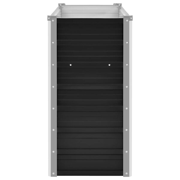 vidaXL Ζαρντινιέρα Υπερυψωμένη Ανθρακί 100x40x77 εκ. Γαλβαν. Χάλυβας