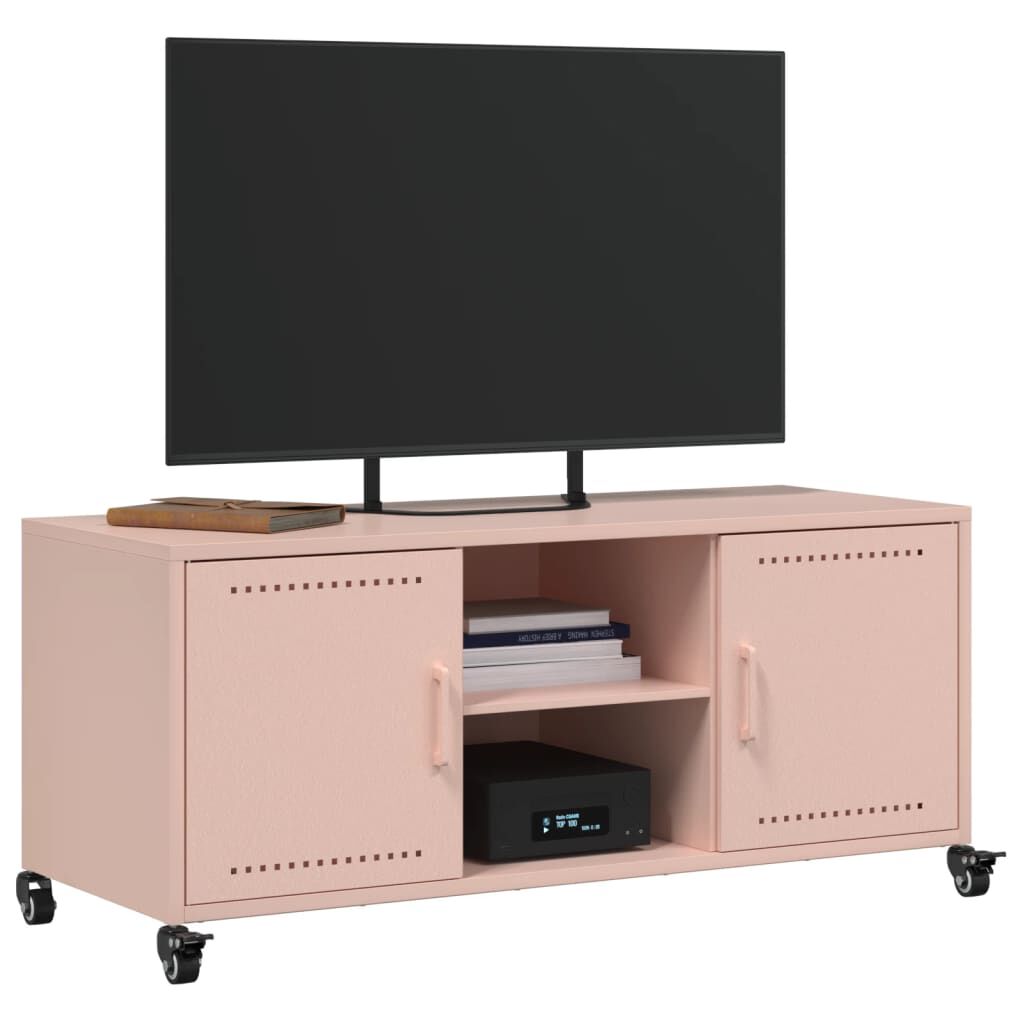 vidaXL Έπιπλο Τηλεόρασης Ροζ 100,5x39x43,5 εκ. Ατσάλι