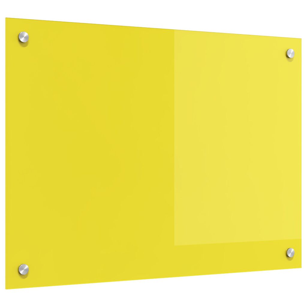 vidaXL Κίτρινος Πίνακας Κουζίνας 70x50x0,6 εκ από Σκληρυμένο Γυαλί