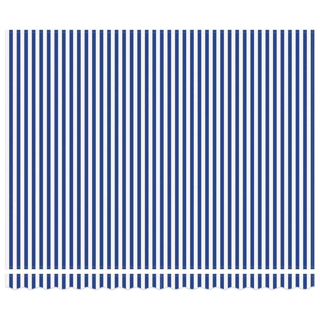 vidaXL Τέντα Κασετίνα Χειροκίνητη Μπλε / Λευκή 350 x 250 εκ.