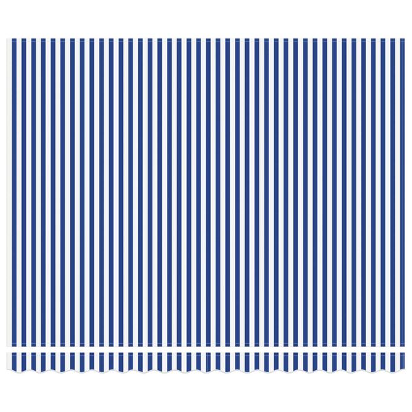 vidaXL Τέντα Κασετίνα Χειροκίνητη Μπλε / Λευκή 350 x 250 εκ.