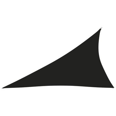 vidaXL Πανί Σκίασης Τρίγωνο Μαύρο 4 x 5 x 6,4 μ. από Ύφασμα Oxford
