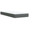 vidaXL Κρεβάτι Boxspring με Στρώμα Σκούρο Γκρι 90x200 εκ. Υφασμάτινο