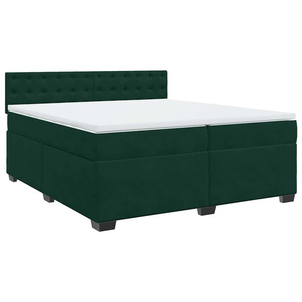 vidaXL &Kappa;&rho;&epsilon;&beta;ά&tau;&iota; Boxspring &mu;&epsilon; &Sigma;&tau;&rho;ώ&mu;&alpha; &Sigma;&kappa;&omicron;ύ&rho;&omicron; &Pi;&rho;ά&sigma;&iota;&nu;&omicron; 200x200&epsilon;&kappa;. &Beta;&epsilon;&lambda;&omicron;ύ&delta;&iota;&nu;&omicron;
