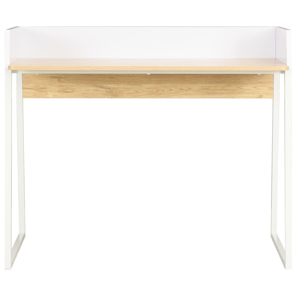 vidaXL Γραφείο Λευκό / Χρώμα Δρυός 90 x 60 x 88 εκ.