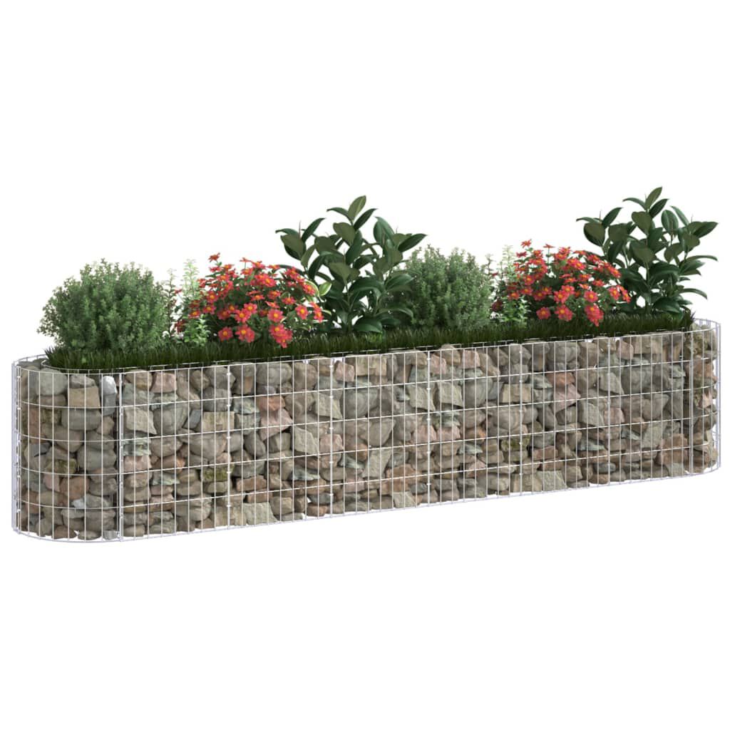 vidaXL Συρματοκιβώτιο-Γλάστρα Υπερυψωμένη 260x50x50 εκ. Γαλβαν. Ατσάλι