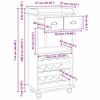vidaXL Ντουλάπι κρασιού ASKIM Λευκό 57 x 37 x 114 εκ.