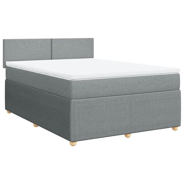 vidaXL &Kappa;&rho;&epsilon;&beta;ά&tau;&iota; Boxspring &mu;&epsilon; &Sigma;&tau;&rho;ώ&mu;&alpha; &Alpha;&nu;&omicron;&iota;&chi;&tau;ό &Gamma;&kappa;&rho;&iota; 140x200 &epsilon;&kappa;. &Upsilon;&phi;&alpha;&sigma;&mu;ά&tau;&iota;&nu;&omicron;
