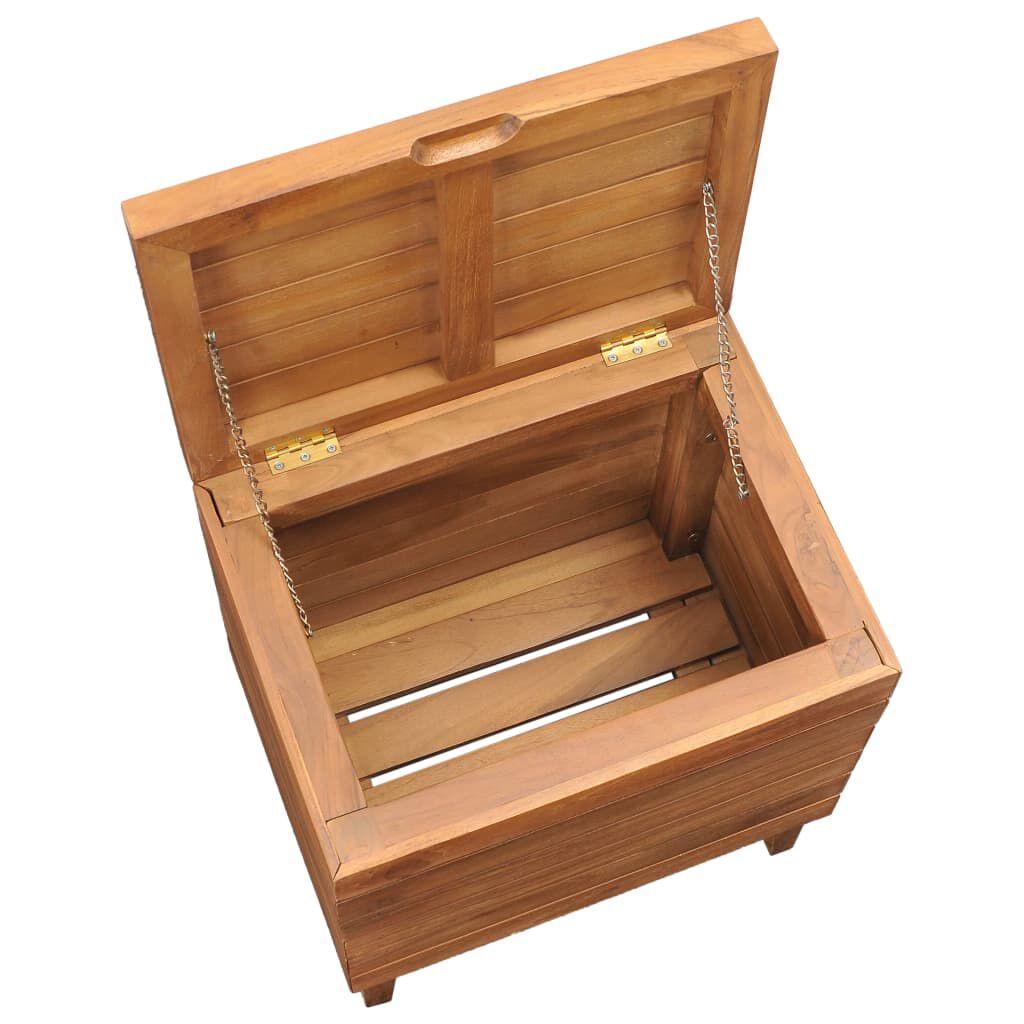 vidaXL Καλάθι Απλύτων 40 x 30 x 45 εκ. από Μασίφ Ξύλο Teak