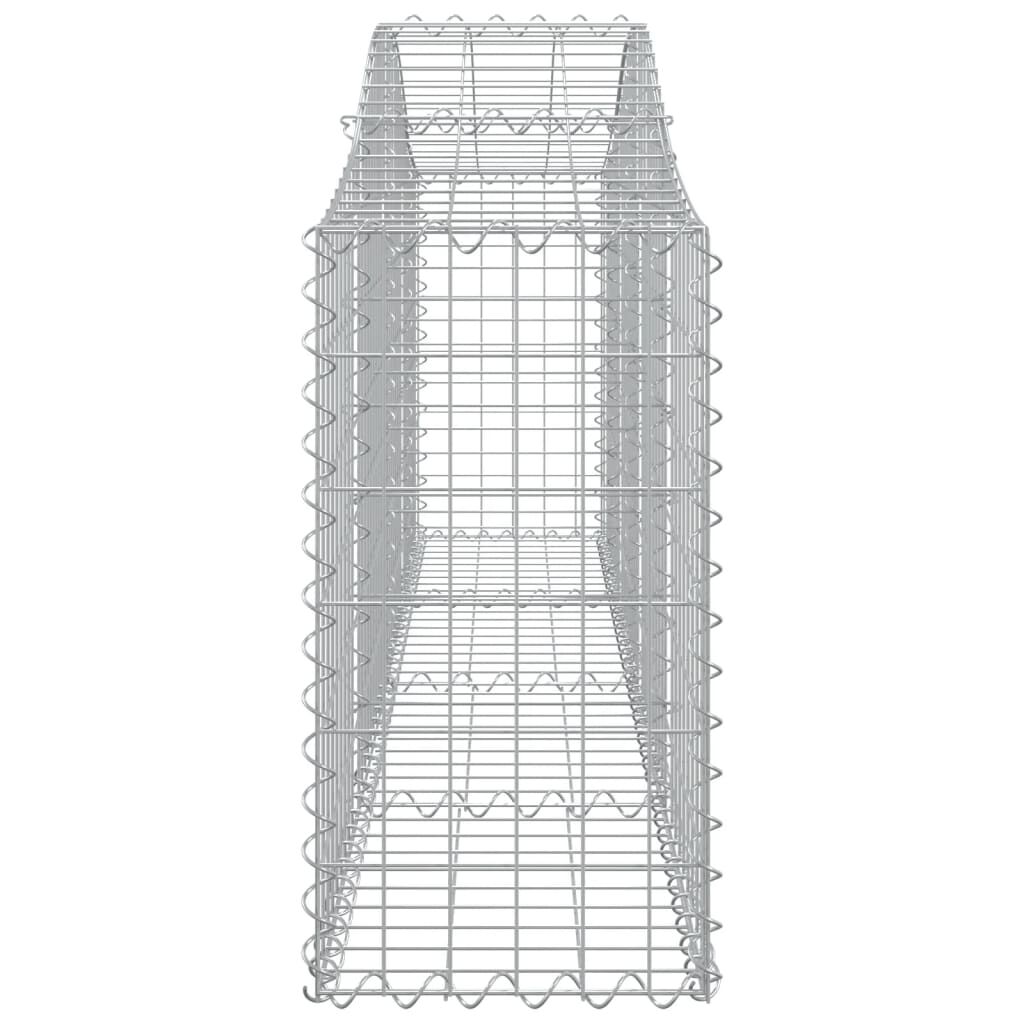 vidaXL Συρματοκιβώτια Τοξωτά 8 τεμ. 200x30x60/80 εκ. Γαλβαν. Ατσάλι