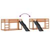 vidaXL Κουκέτα με Τσουλήθρα/Σκάλα Καφέ 75x190εκ. από Μασίφ Ξύλο Πεύκου