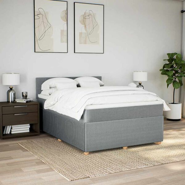 vidaXL &Kappa;&rho;&epsilon;&beta;ά&tau;&iota; Boxspring &mu;&epsilon; &Sigma;&tau;&rho;ώ&mu;&alpha; &Alpha;&nu;. &Pi;&rho;ά&sigma;&iota;&nu;&omicron; 160x200&epsilon;&kappa; &Upsilon;&phi;&alpha;&sigma;&mu;ά&tau;&iota;&nu;&omicron;