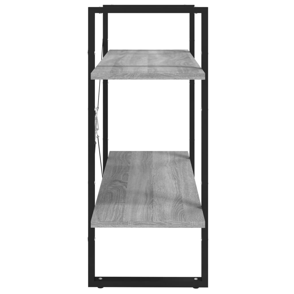 vidaXL Βιβλιοθήκη με 2 Ράφια Γκρι Sonoma 80x30x70 εκ. Επεξεργ. Ξύλο