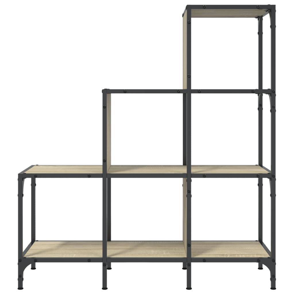 vidaXL Βιβλιοθήκη Sonoma Δρυς 92x30x102 εκ. Επεξεργ. Ξύλο & Μέταλλο