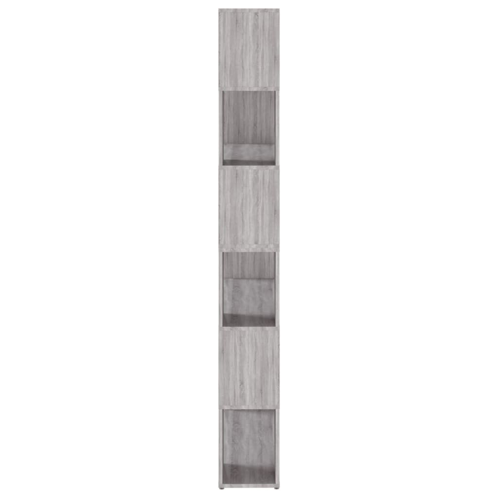 vidaXL Βιβλιοθήκη/Διαχωριστικό Χώρου Γκρι Sonoma 100 x 24 x 188 εκ.