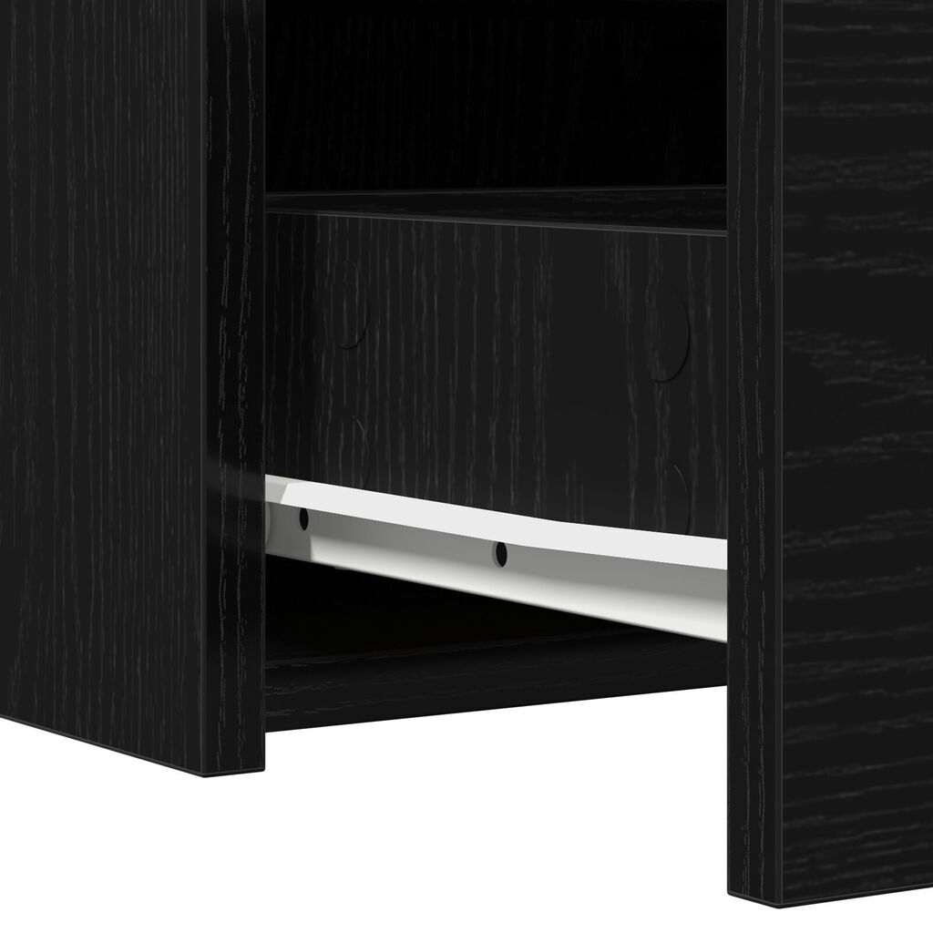vidaXL Τραπεζάκι ντυσίματος τοίχου μαύρο δρυς 83x40x70 εκ