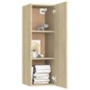 vidaXL Έπιπλο Τηλεόρασης 2 τεμ. Sonoma Δρυς 30,5x30x90 εκ. Επεξ. Ξύλο