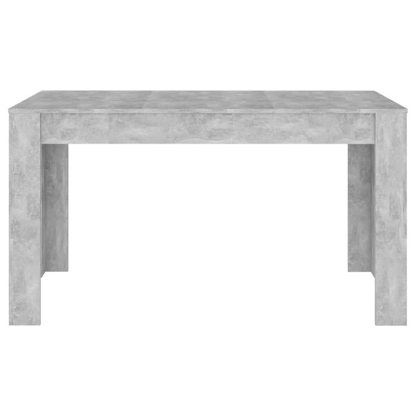 vidaXL Τραπεζαρία Γκρι Σκυροδέματος 140 x 74,5 x 76 εκ. Επεξ. Ξύλο