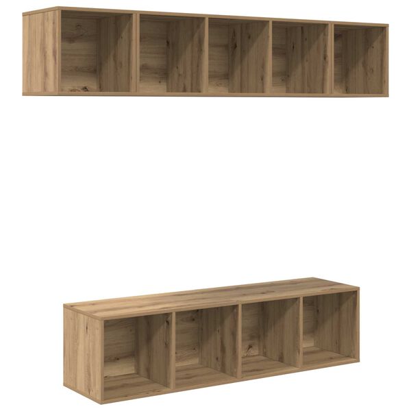 vidaXL Σετ επίπλου τηλεόρασης 4 pcs artisan δρυς 37 x 37 x 142.5 εκ