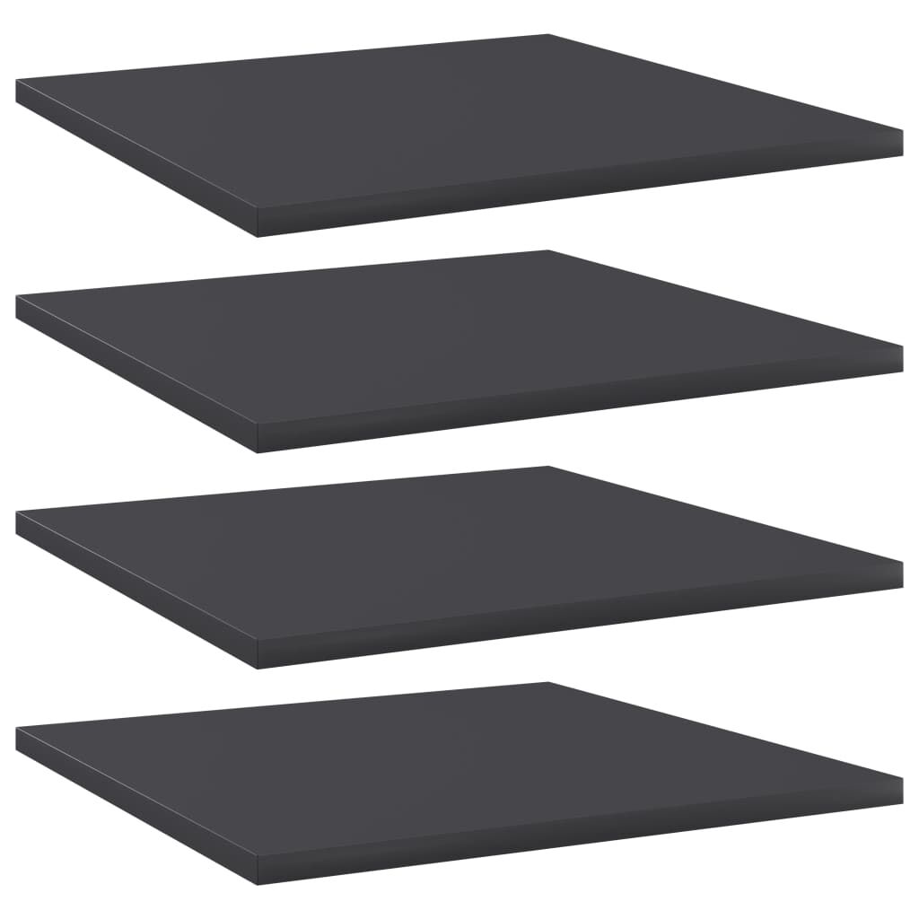 vidaXL Ράφια Βιβλιοθήκης 4 τεμ. Γκρι 40x40x1,5 εκ. από Μοριοσανίδα
