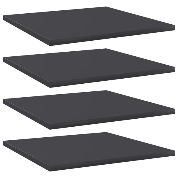 vidaXL Ράφια Βιβλιοθήκης 4 τεμ. Γκρι 40x40x1,5 εκ. από Μοριοσανίδα