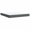vidaXL Κρεβάτι Boxspring με Στρώμα Σκούρο Γκρι 180x200 εκ Υφασμάτιν