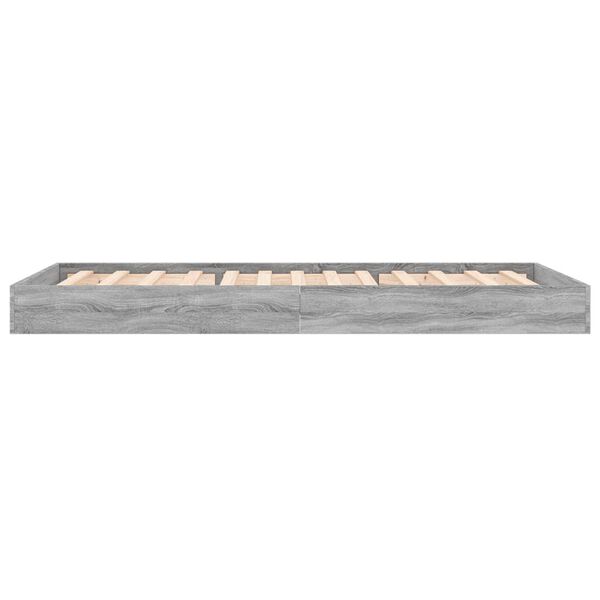 vidaXL Πλαίσιο Κρεβατιού Γκρι Sonoma 90x200 εκ. Επεξεργασμένο Ξύλο