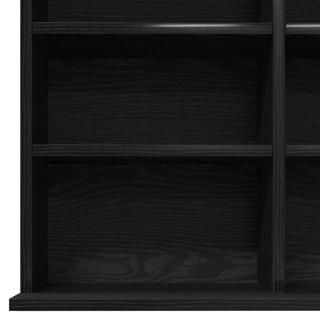 vidaXL Ντουλάπι CD Μαύρο Δρυς 101x23x177,5 εκ από Συνθετικό Ξύλο