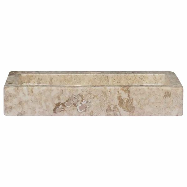 vidaXL Νιπτήρας Επιτοίχιος Κρεμ 38 x 24 x 6,5 εκ. Μαρμάρινος