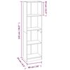 vidaXL Βιβλιοθήκη με 4 Ράφια Γκρι Sonoma 40x24x143 εκ. Επεξεργ. Ξύλο