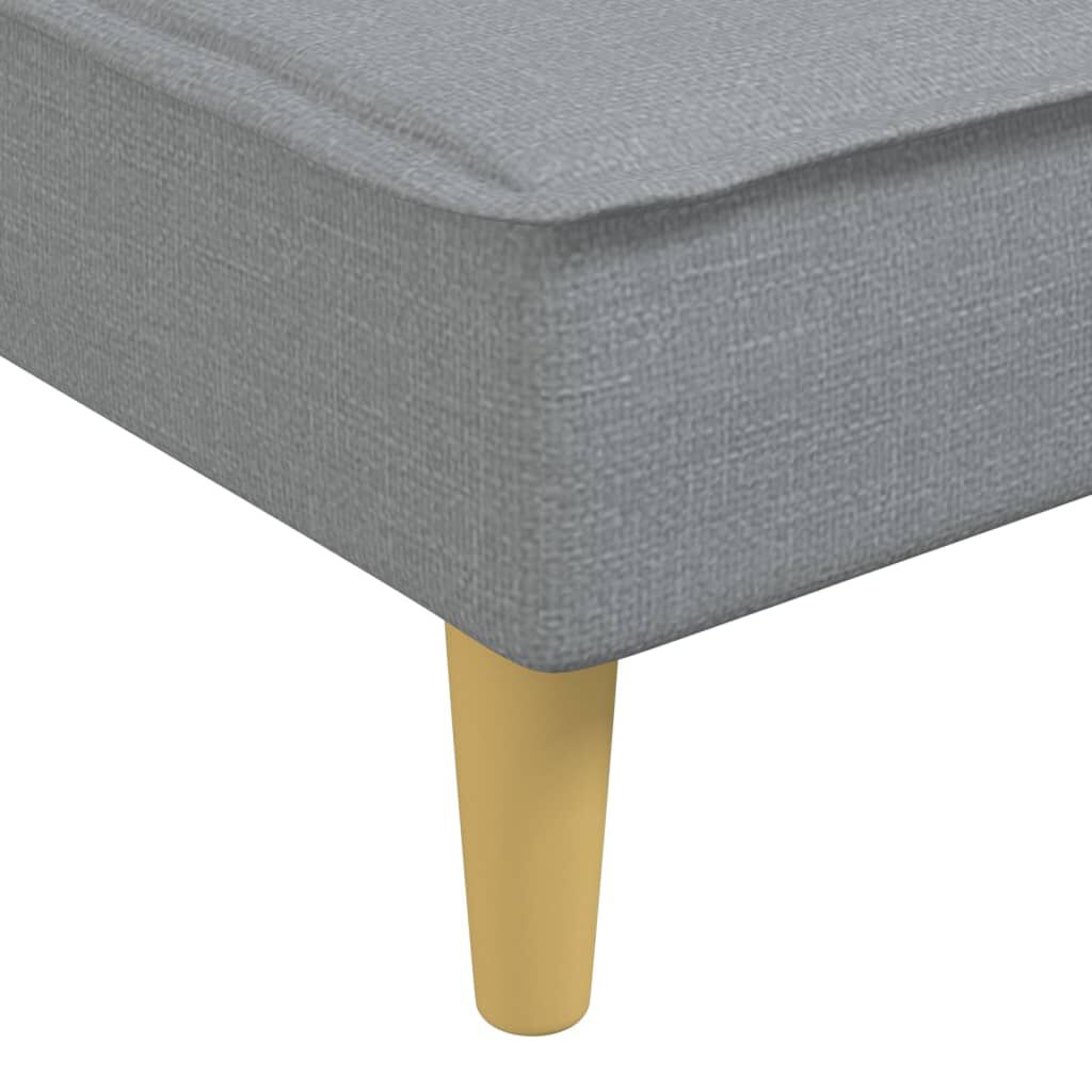 vidaXL Καναπές Κρεβάτι Γωνιακός Αν. Γκρι 255x140x70 εκ. Υφασμάτινος