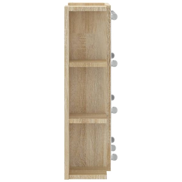 vidaXL Έπιπλο Καθρέπτη με LED Sonoma Δρυς 70 x 16,5 x 60 εκ.
