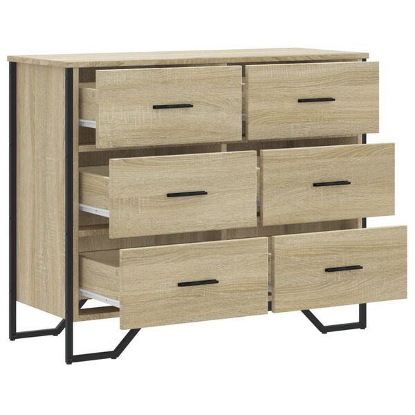 vidaXL Συρταριέρα Sonoma Δρυς 91x35,5x74,5 εκ. από Επεξεργ. Ξύλο