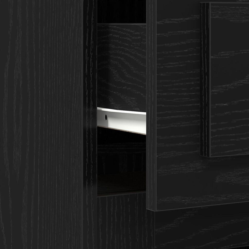 vidaXL Γραφείο Μαύρη δρυς 50 x 115 x 75 εκ. Επεξεργασμένο ξύλο