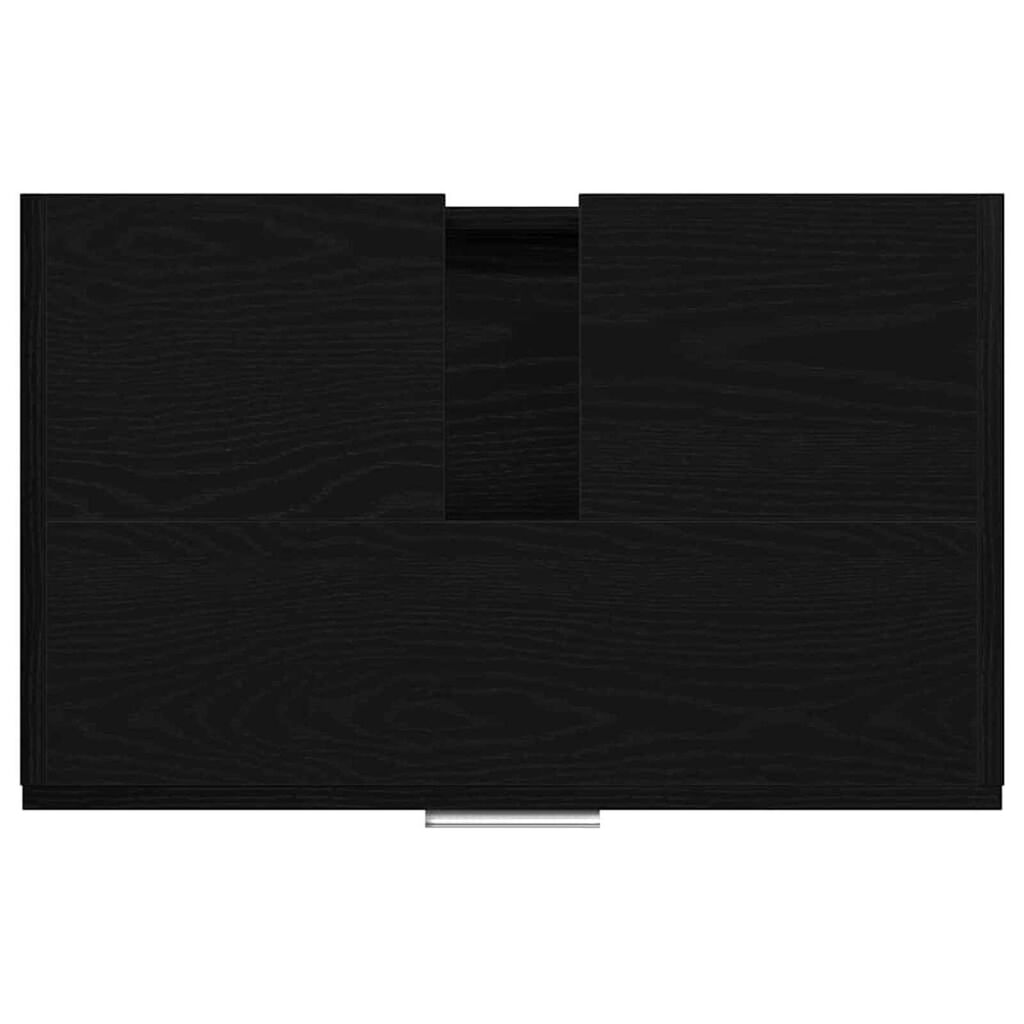 vidaXL Ντουλάπι Νεροχύτη Μαύρη Οξυά 59 x 37 x 59 cm Επεξεργασμένο ξύλο